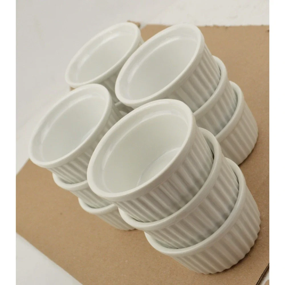 Sur La Table White Porcelain Ramekins Set of 12 2.75